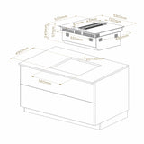 Ciarra ONE 59cm Electric Induction Hob with Integrated Plasma System CBBEH594BBF Extractor Hob