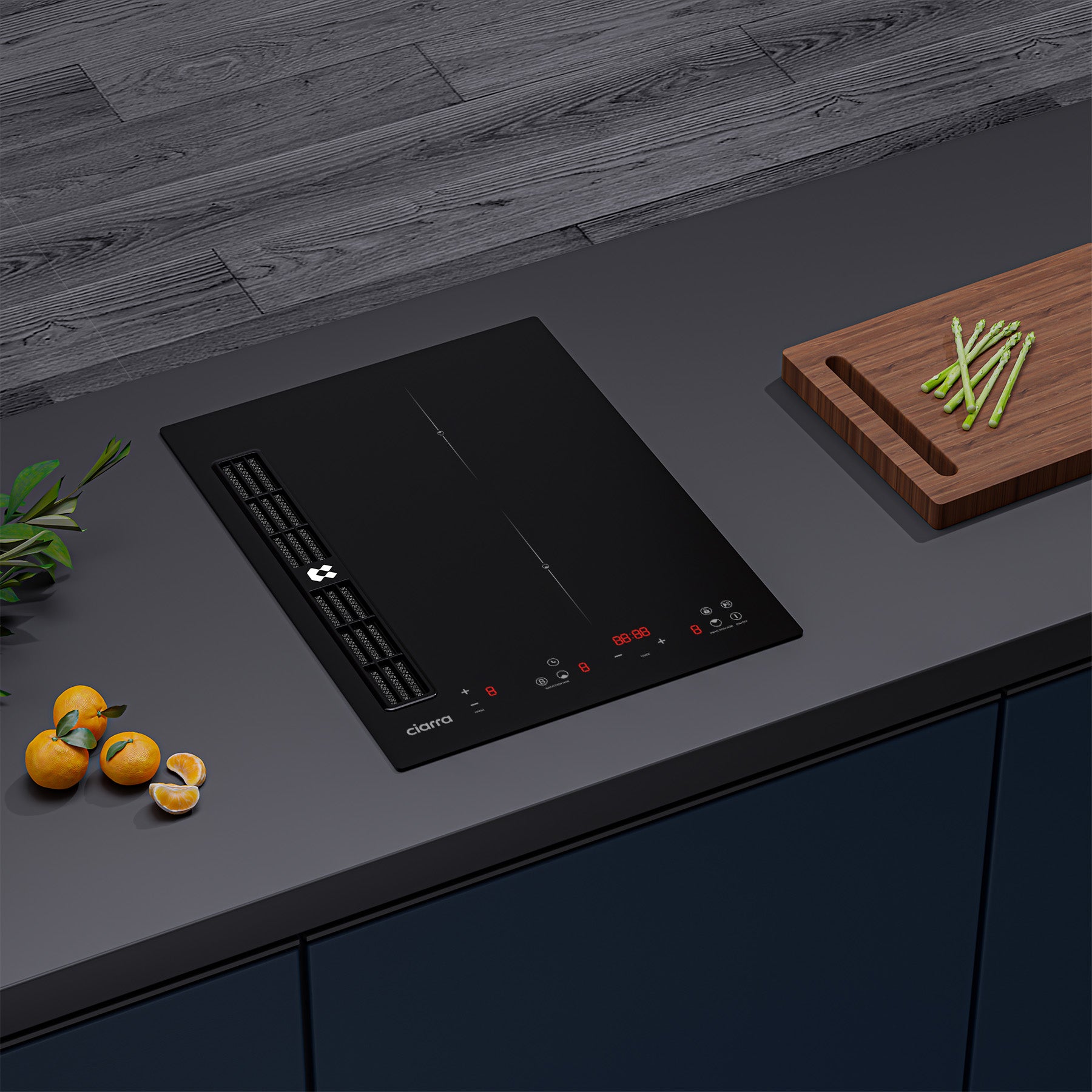 Ciarra ONE 39cm Electric Induction Hob with Integrated Plasma System CBBEH392B Extractor Hob