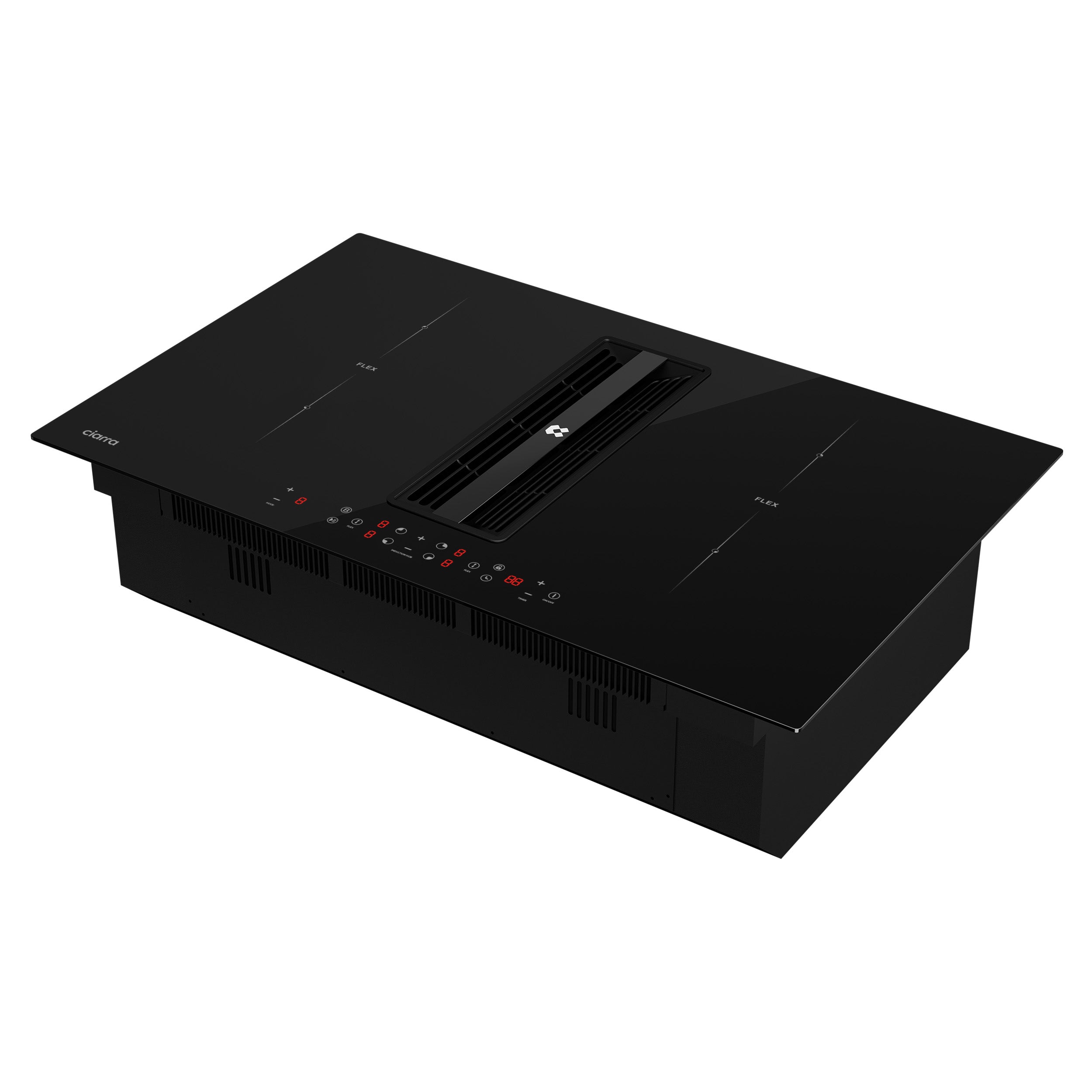 Ciarra ONE 83cm Electric Induction Hob with Integrated Plasma System CBBEH834BBFF Extractor Hob