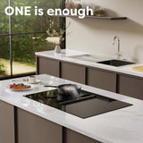 Ciarra ONE 83cm Electric Induction Hob with Integrated Plasma System CBBEH834BBF Extractor Hob