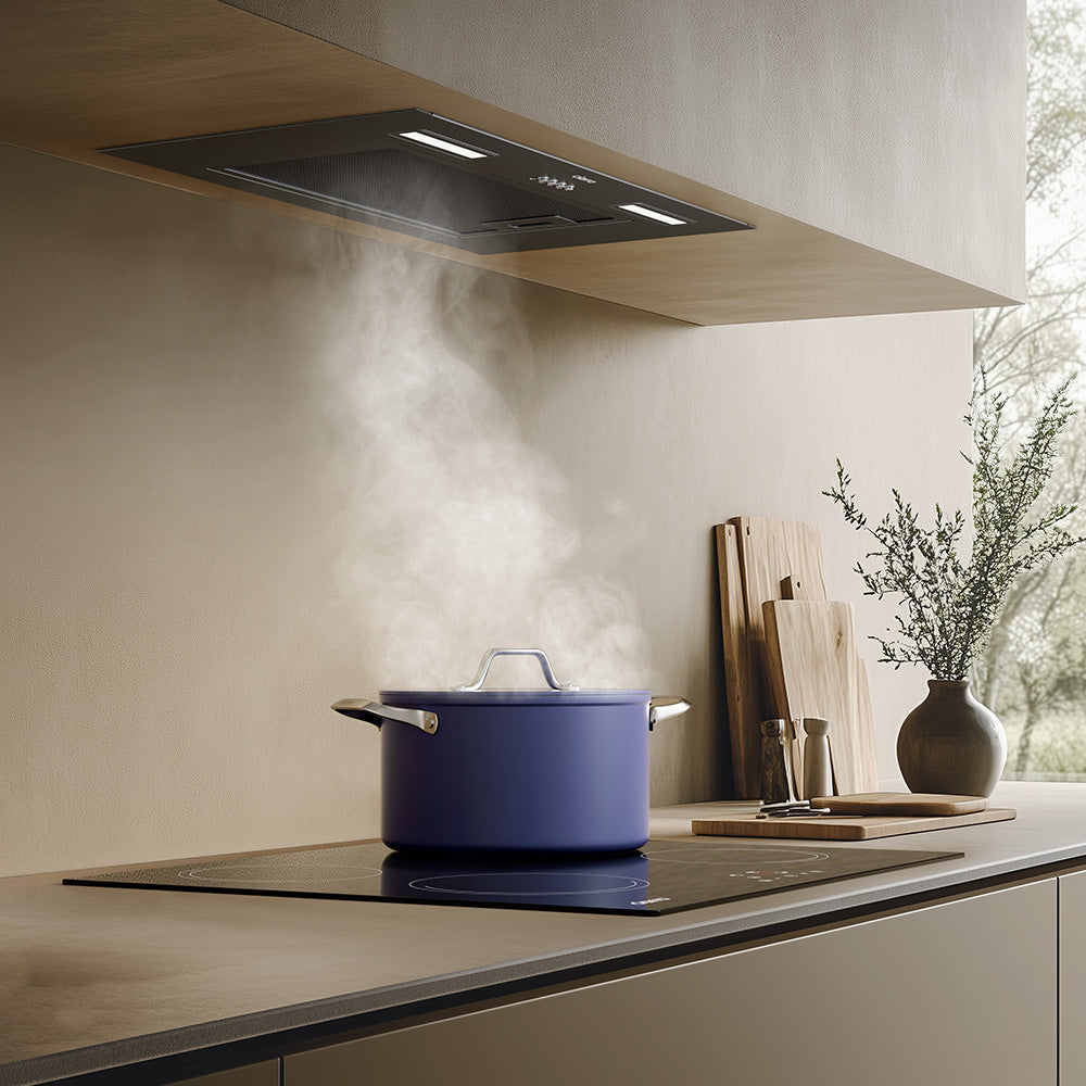 Ciarra Hotte de Cuisine Encastrable 60cm 3 Vitesses Noire CBCB6926A-OW