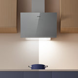 Ciarra Hotte Murale 60cm en Verre Brossé Commande App/Wi-Fi, A+++ CBCS6736H-S