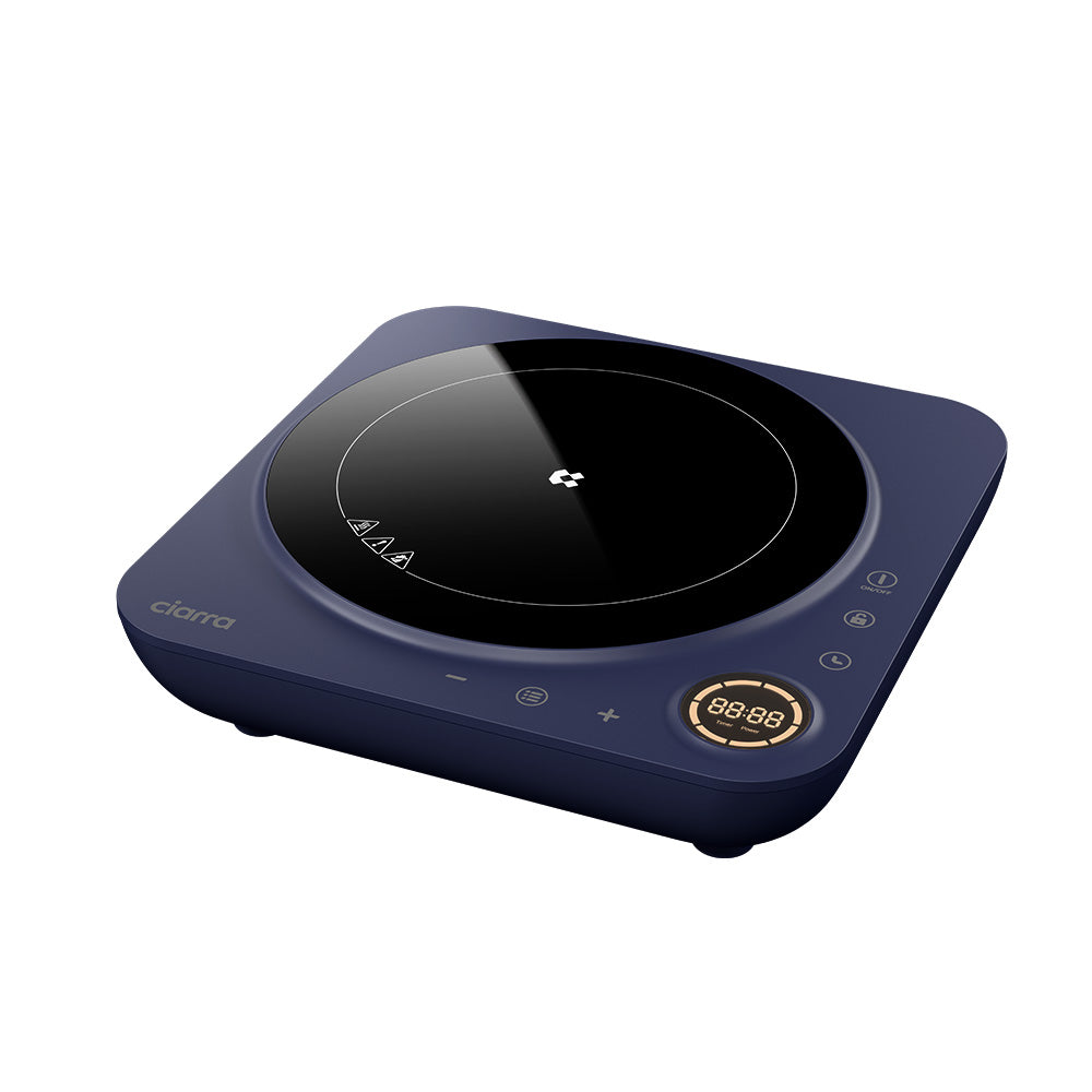Ciarra Donut Plaque de Cuisson à Induction Portable Simple 2000W avec Minuterie 4 Heures | Midnight Dream
