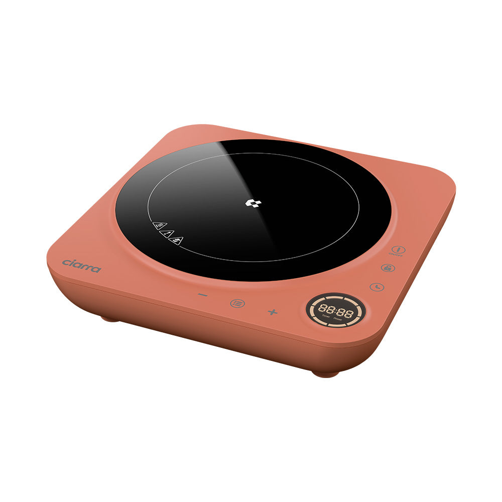 Ciarra Donut Plaque de Cuisson à Induction Portable Simple 2000W avec Minuterie 4 Heures | Orangina