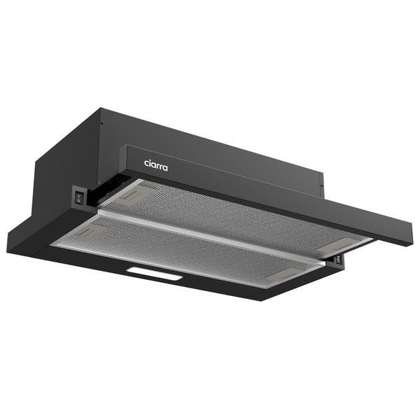 Hotte Télescopique CIARRA CBCS6906D – 60cm, A++, 370m³/h, 2 Vitesses, Inox