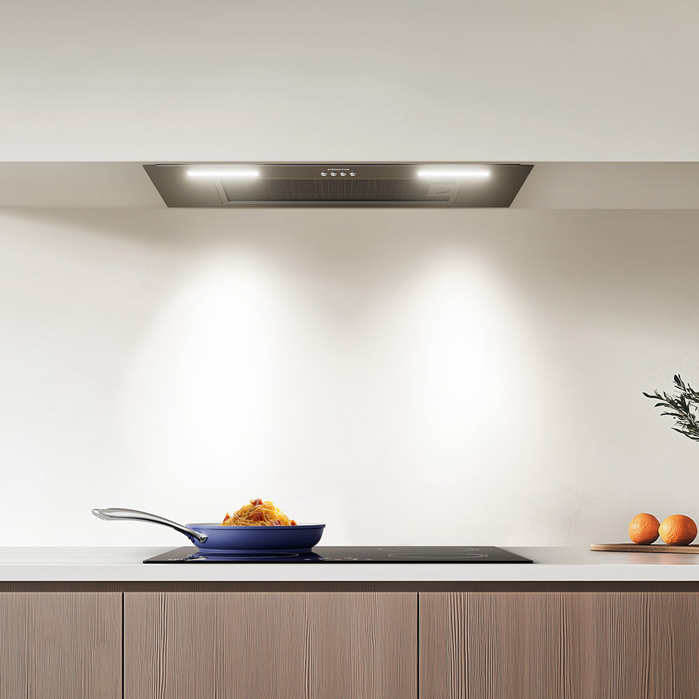 Ciarra Hotte de Cuisine Encastrable 60cm 3 Vitesses Noire CBCB6926A-OW