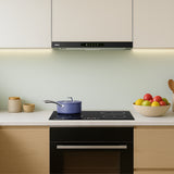 Ciarra Hotte Escamotable 60cm Hotte Tiroir Encastrable Classe A+, Tactile, LED CBCB6909A-OW