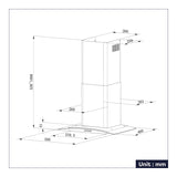 Ciarra Campana extractora de vidrio curvo 60cm A+++ CBCB6506B-OW