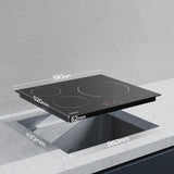 CIARRA Plaque à Induction Intégrée 3 Zones 5600W 9 Puissance CRGBIH3