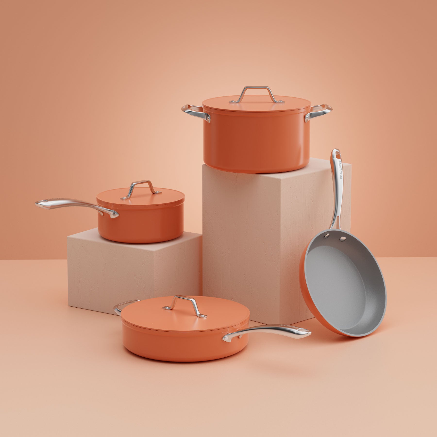 Ciarra Beyond Batterie de cuisine Orangina (4 pièces)