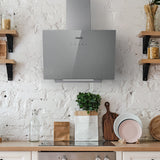 Ciarra Hotte Murale 60cm en Verre Brossé Commande App/Wi-Fi, A+++ CBCS6736H-S