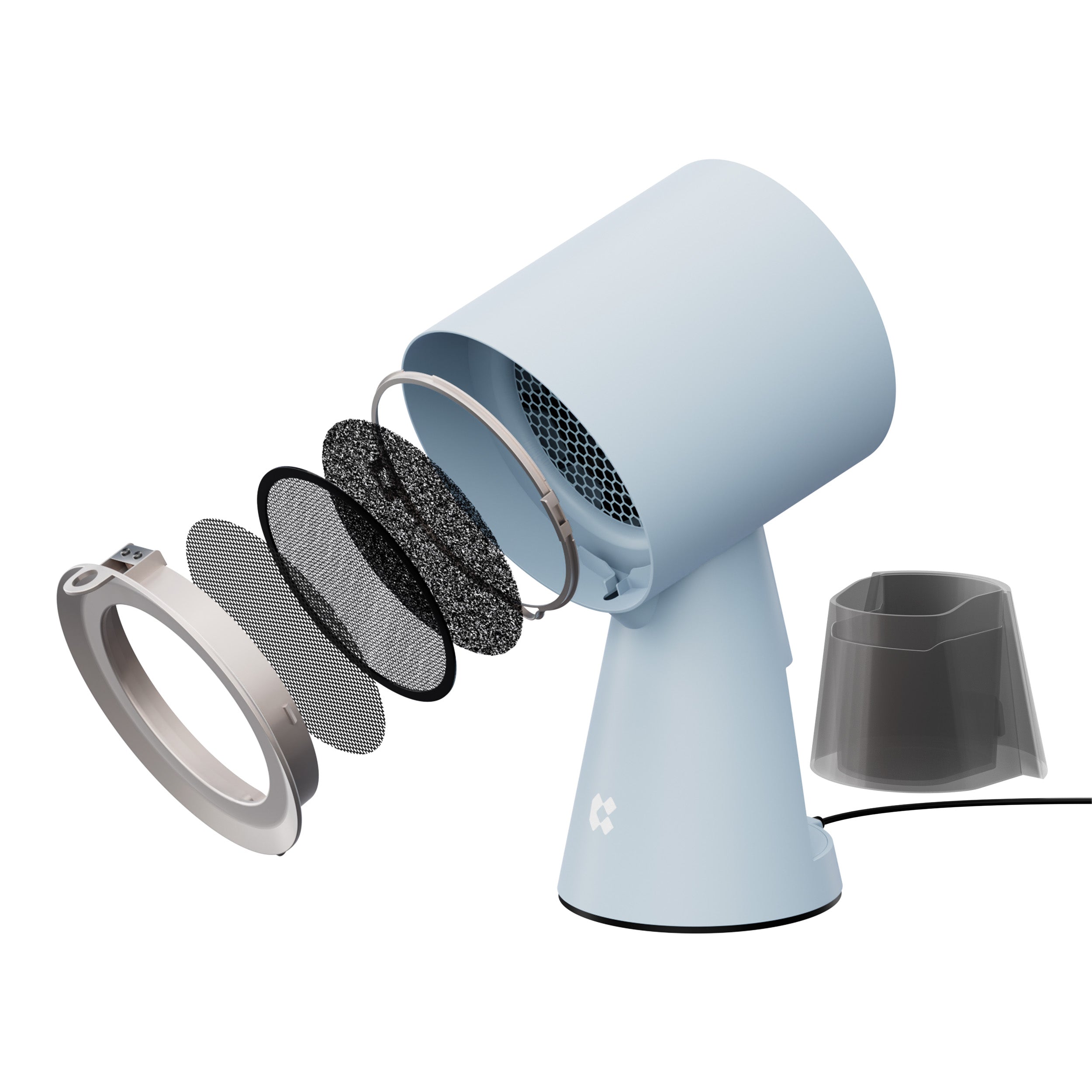 Ciarra HOOD TO GO Hotte de Cuisine Portable de Bureau Baby Blue