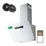 Ciarra Hotte Inclinée Contrôle WIFI+APP Classe A+++ Blanc CBCW6736K-OW