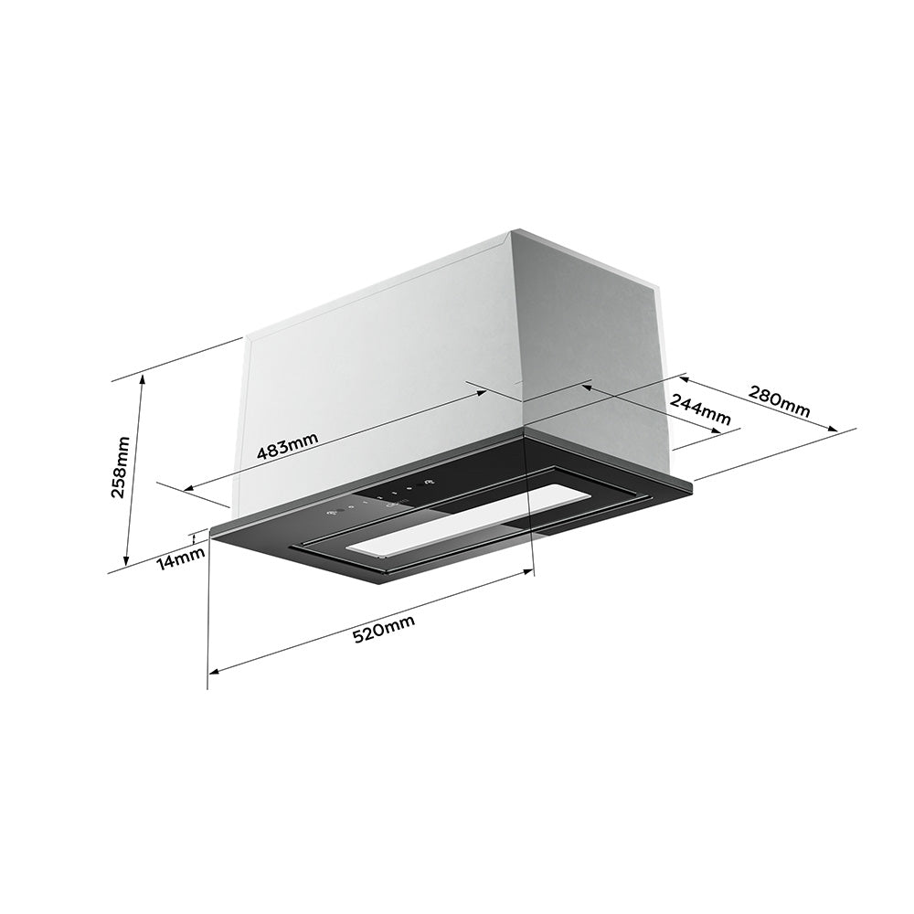 Ciarra Hotte Encastrable 52cm, Commande Gestuelle & Tactile, Silencieuse CBCB5931B-OW