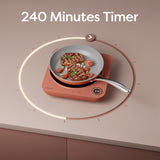 Ciarra Donut Plaque de Cuisson à Induction Portable Simple 2000W avec Minuterie 4 Heures | Orangina