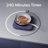 Ciarra Donut Plaque de Cuisson à Induction Portable Simple 2000W avec Minuterie 4 Heures | Midnight Dream