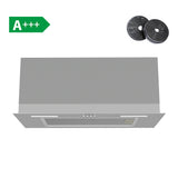 Ciarra Hotte Aspirante Intégrée Encastrable 60cm Argentée Mode Recyclage ou Évacuation CBCS6926A-OW