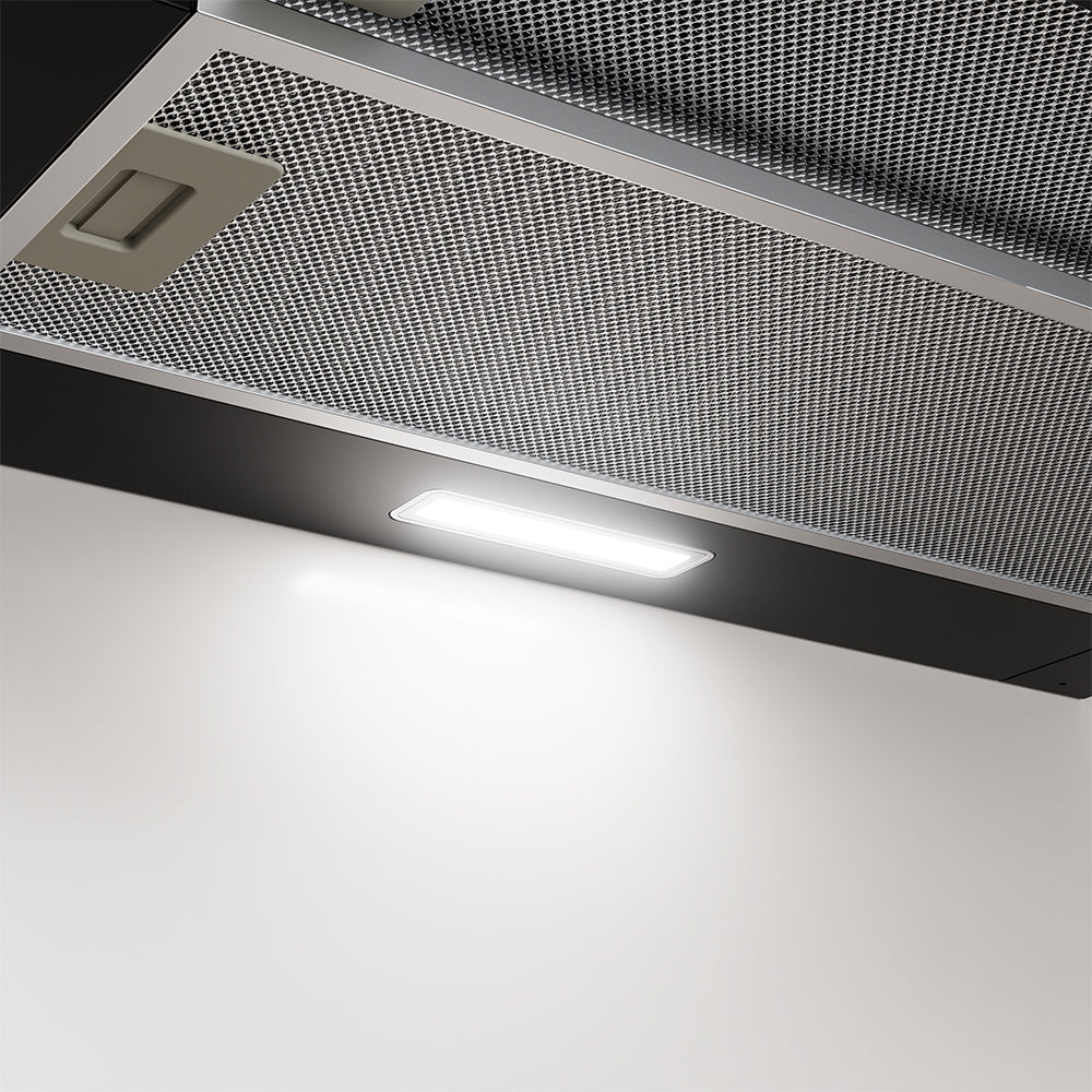 Ciarra Hotte Escamotable 60cm Hotte Tiroir Encastrable Classe A+, Tactile, LED CBCB6909A-OW
