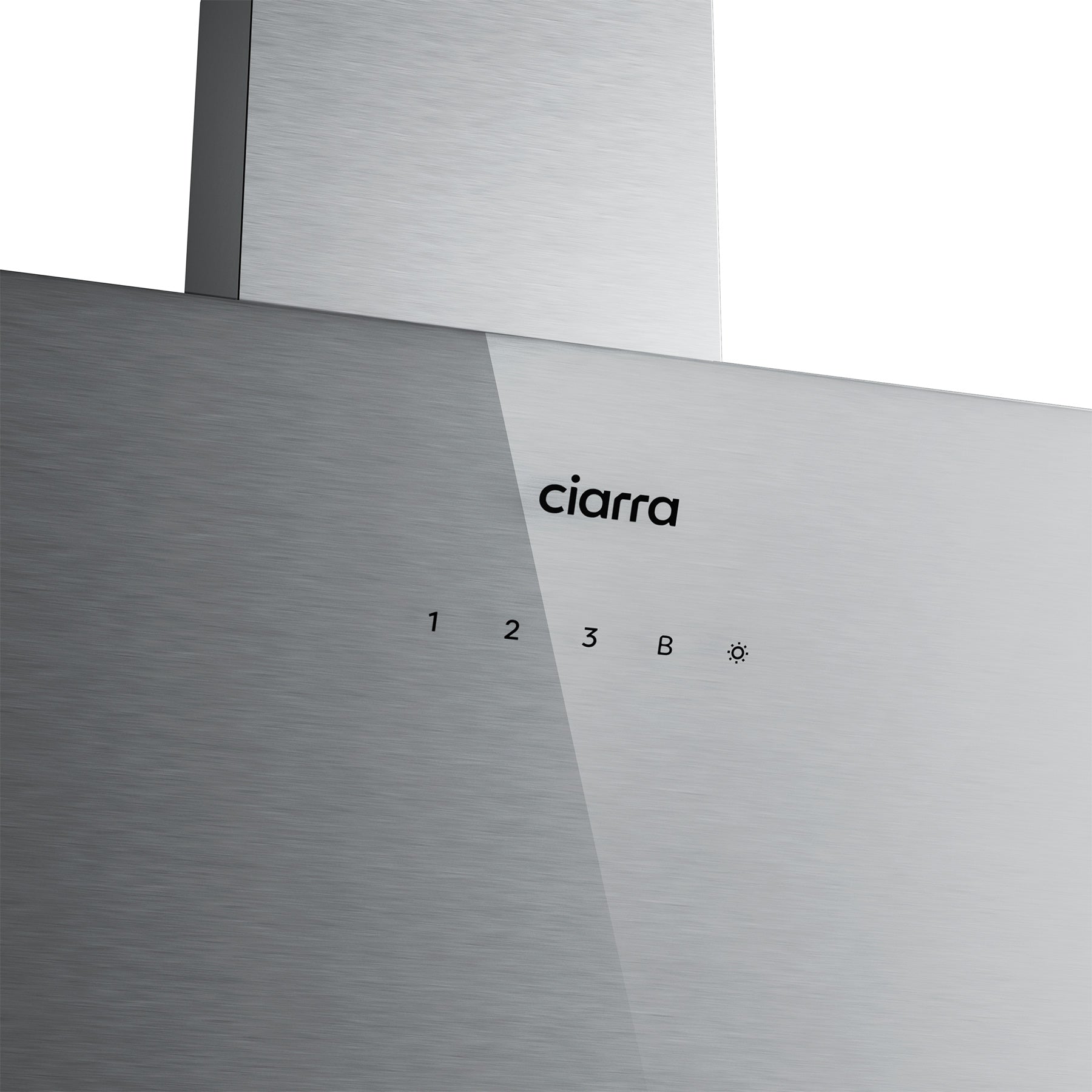 Ciarra Hotte Murale 60cm en Verre Brossé Commande App/Wi-Fi, A+++ CBCS6736H-S