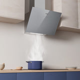 Ciarra Hotte Murale 60cm en Verre Brossé Commande App/Wi-Fi, A+++ CBCS6736H-S