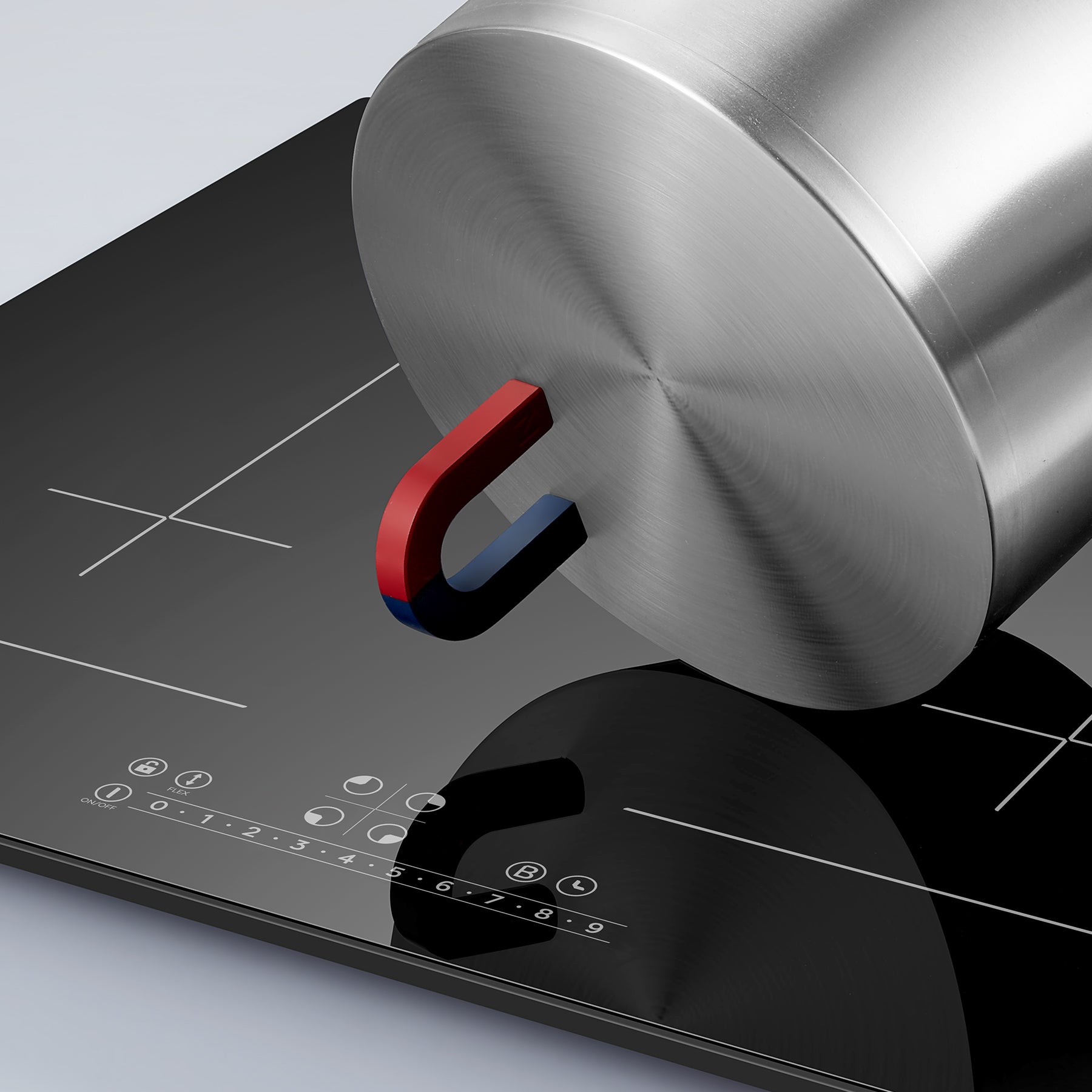 CIARRA Plaque à Induction 7200W 2 Flex Zones Function Boosters CBBIH4BFF-OW