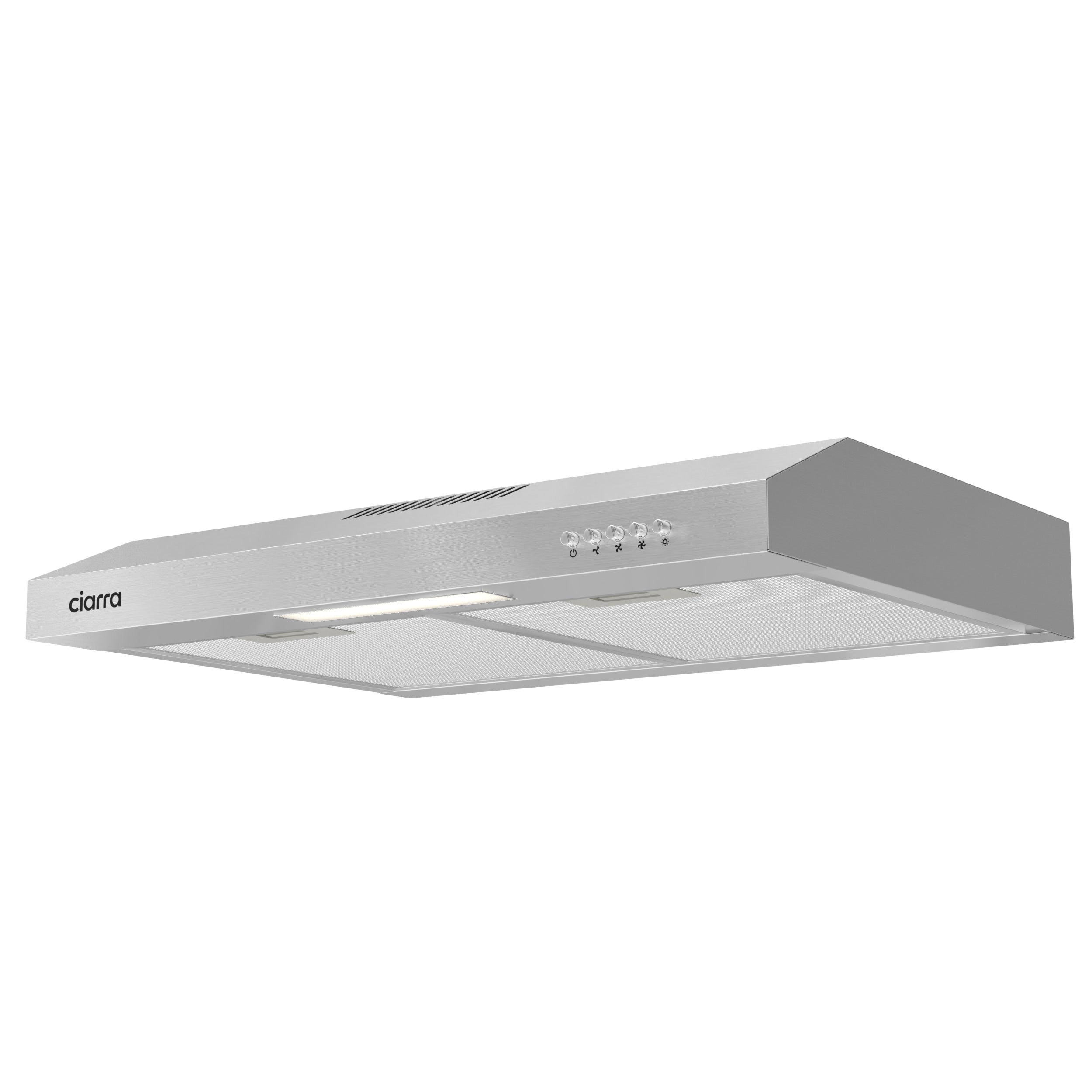 Ciarra Hotte Intégrée 60cm avec LED Eclairage Inox CBCS6903D-S