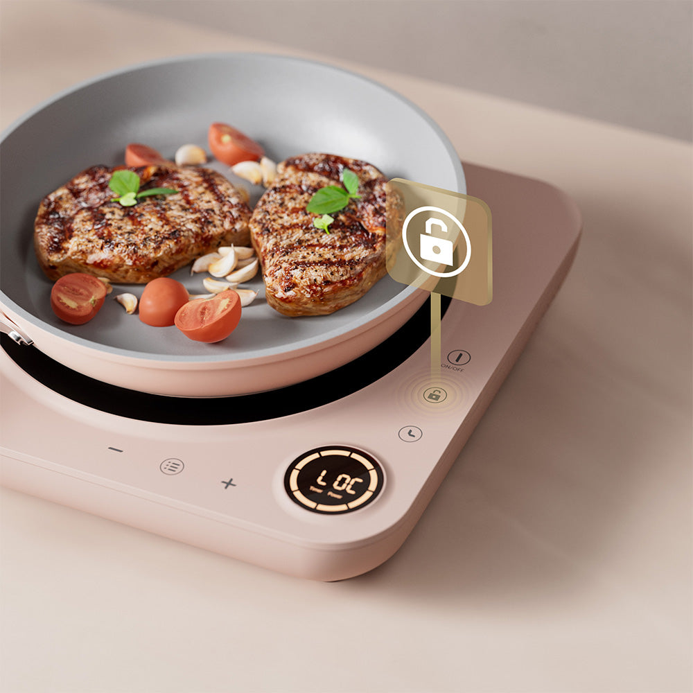 Ciarra Donut Plaque de Cuisson à Induction Portable Simple 2000W avec Minuterie 4 Heures | Sakura Candy