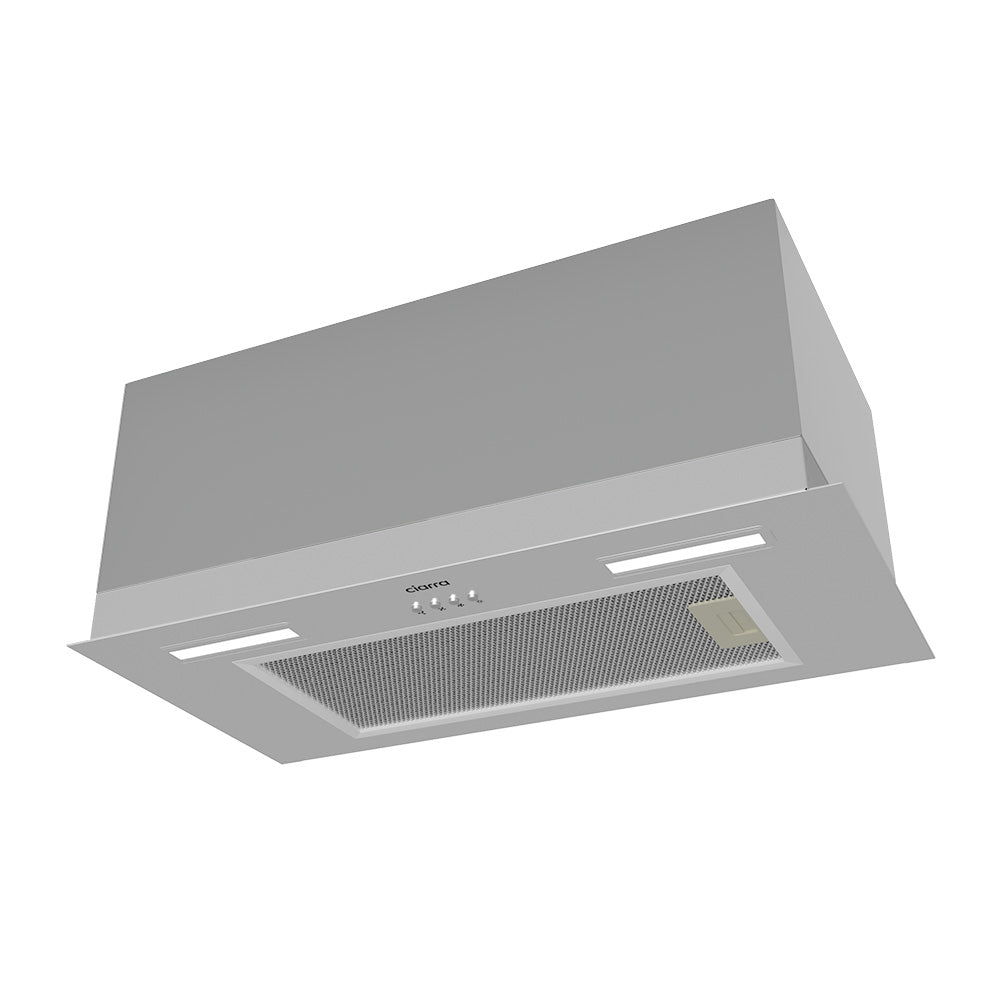 Ciarra Hotte Aspirante Intégrée Encastrable 60cm Argentée Mode Recyclage ou Évacuation CBCS6926A-OW