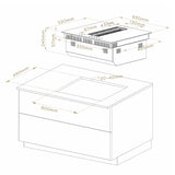 Ciarra ONE 83cm Electric Induction Hob with Integrated Plasma System CBBEH834BBFF Extractor Hob