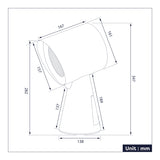 Ciarra HOOD TO GO Hotte de Cuisine Portable de Bureau Ombre Noir CBPHB01