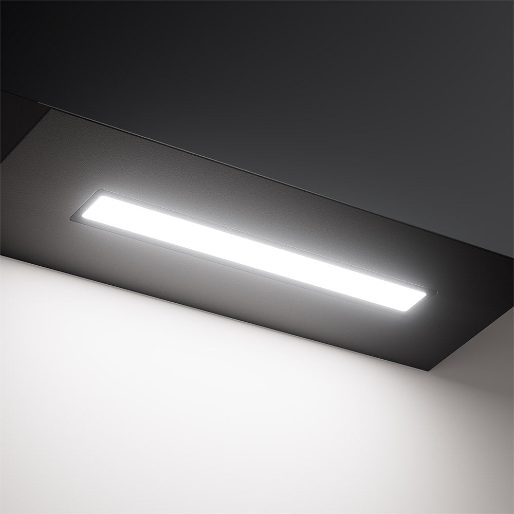 Ciarra Hotte Aspirante Decorative Hotte Noire Hotte Murale Inclinée 60cm avec Commandes Tactiles et Éclairage LED CBCB6765B-OW