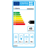 Ciarra Hotte Intégrée 60cm 3 Vitesses Recyclage ou Evacuation Noir CBCB6903A-B