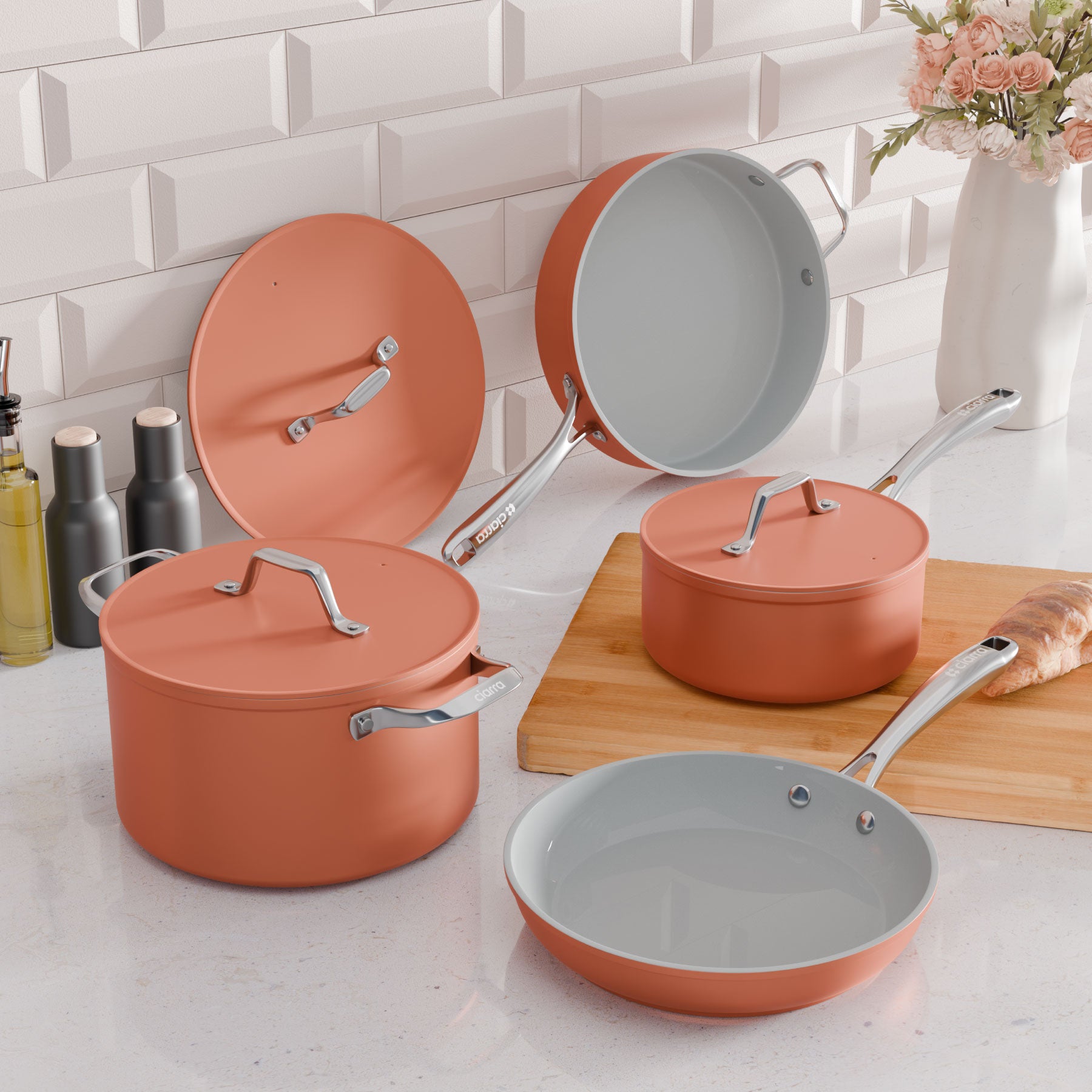 Ciarra Beyond Batterie de cuisine Orangina (4 pièces)
