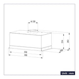 Ciarra Hotte Aspirante Intégrée Encastrable 60cm Argentée Mode Recyclage ou Évacuation CBCS6926A-OW