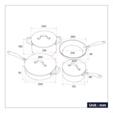 Ciarra Beyond Batterie de cuisine Sakura Candy (4 pièces)