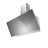 Ciarra Hotte de 90cm en Verre Argenté Brossé Avec Commande Tactile A+++ CBCS9736H-S