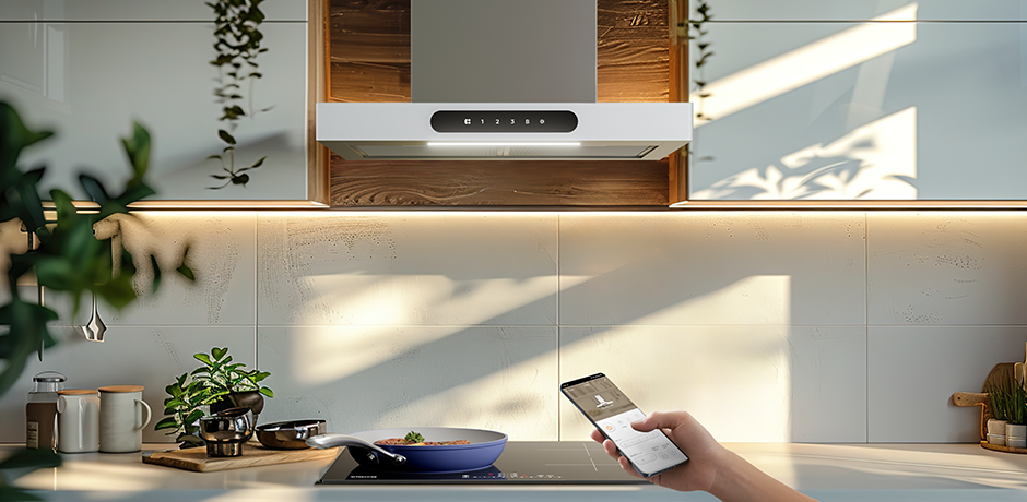 Ciarra Dynamic Campana extractora de pared con control táctil y Wifi 60cm CBCW6102-OW