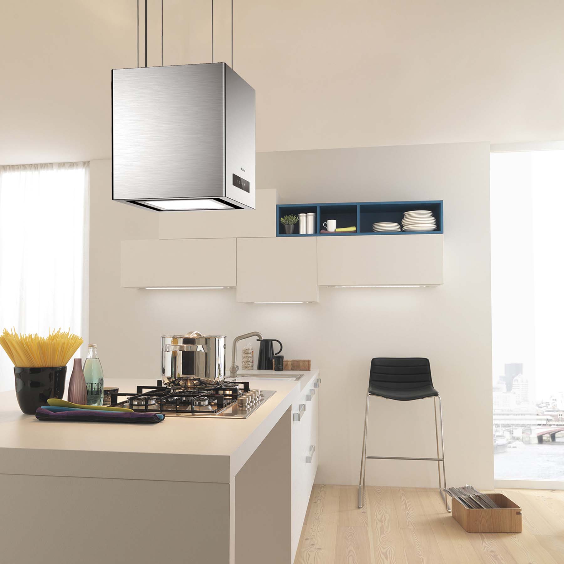 Intelligente Hotte aspirante îlot CIARRA 40cm CBCS4820-OW