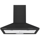 CIARRA Hotte 60cm 370m³/h 3 Vitesses Surface Mate Noir CBCB6201-OW