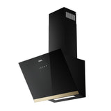 Ciarra Hotte Inclinée 650m³/h Eclairage LED Noir CBCB6736H-G