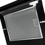 Ciarra Hotte Inclinée 650m³/h Eclairage LED Noir CBCB6736H-G
