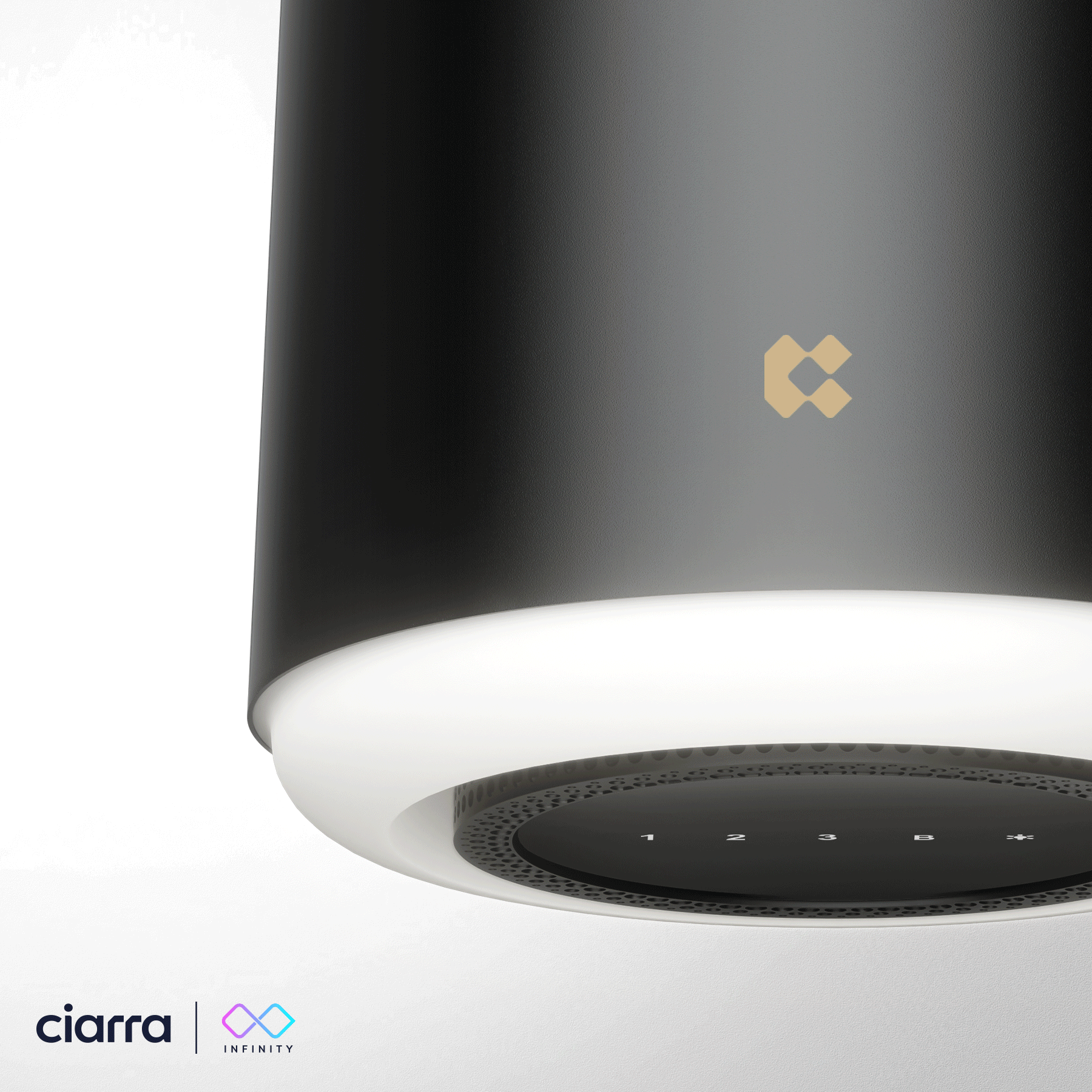 Ciarra INFINITY Intelligente Plasma Îlot Hotte CBCB4833-OW
