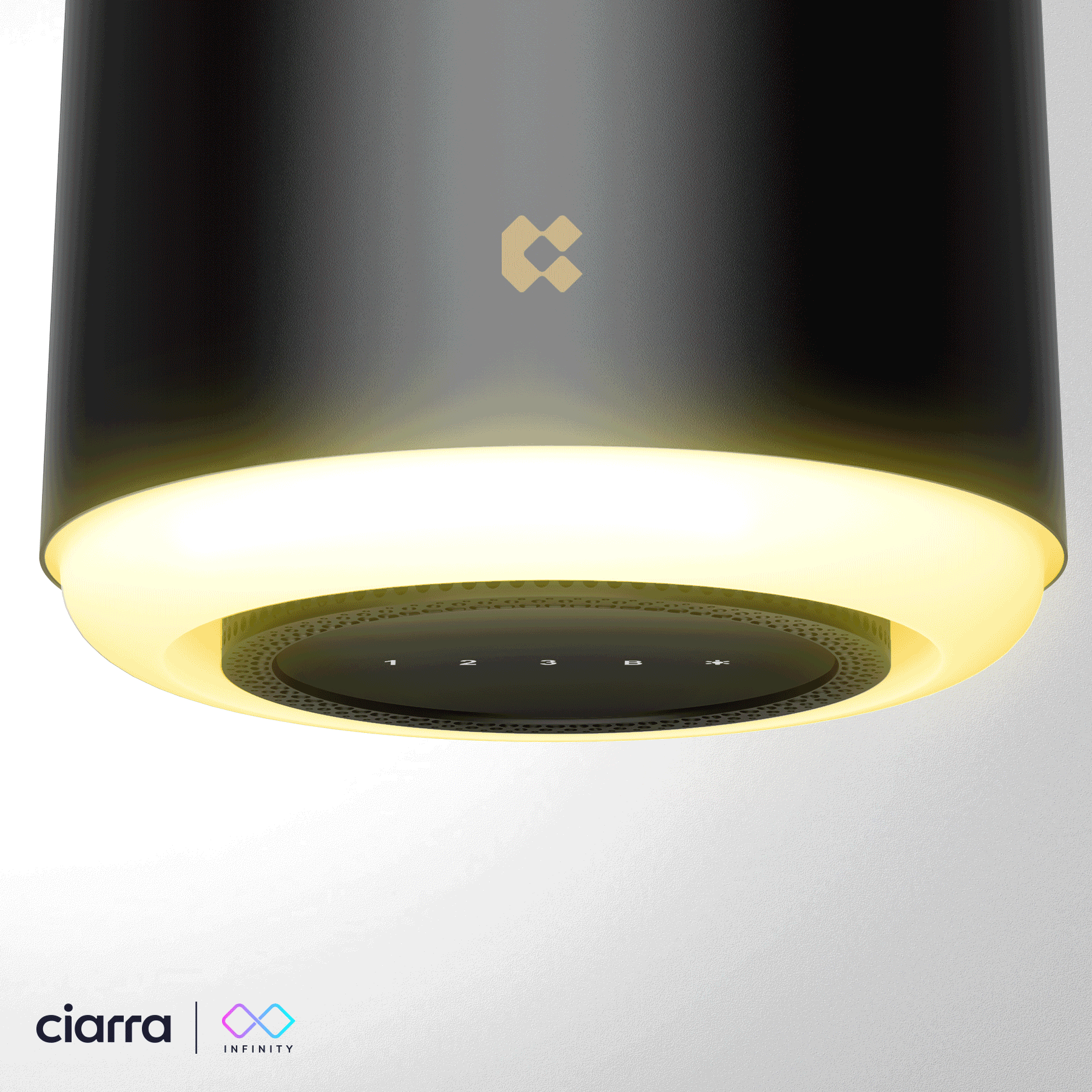Ciarra INFINITY Intelligente Plasma Îlot Hotte CBCB4833-OW
