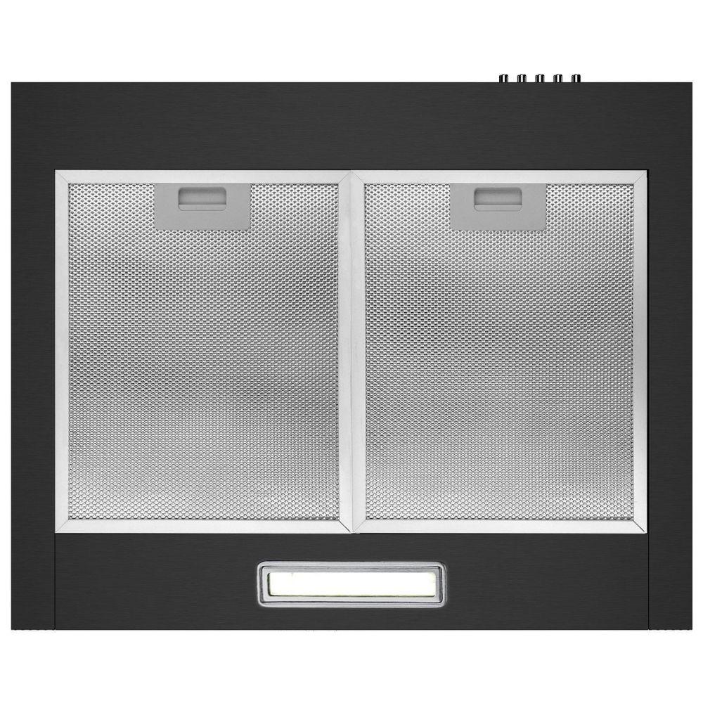 CIARRA Hotte 60cm 370m³/h 3 Vitesses Surface Mate Noir CBCB6201-OW
