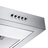 CIARRA Hotte Aspirante 370m³/h Classe A Recyclage ou Evacuation Inox CBCS6125-OW