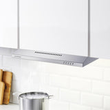 CIARRA Hotte Intégrée 60cm avec LED Eclairage Inox CBCS6903-OW