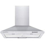 CIARRA Hotte Murale 60cm 370m³/h Recyclage ou Evacuation Classe A CBCS6201-OW