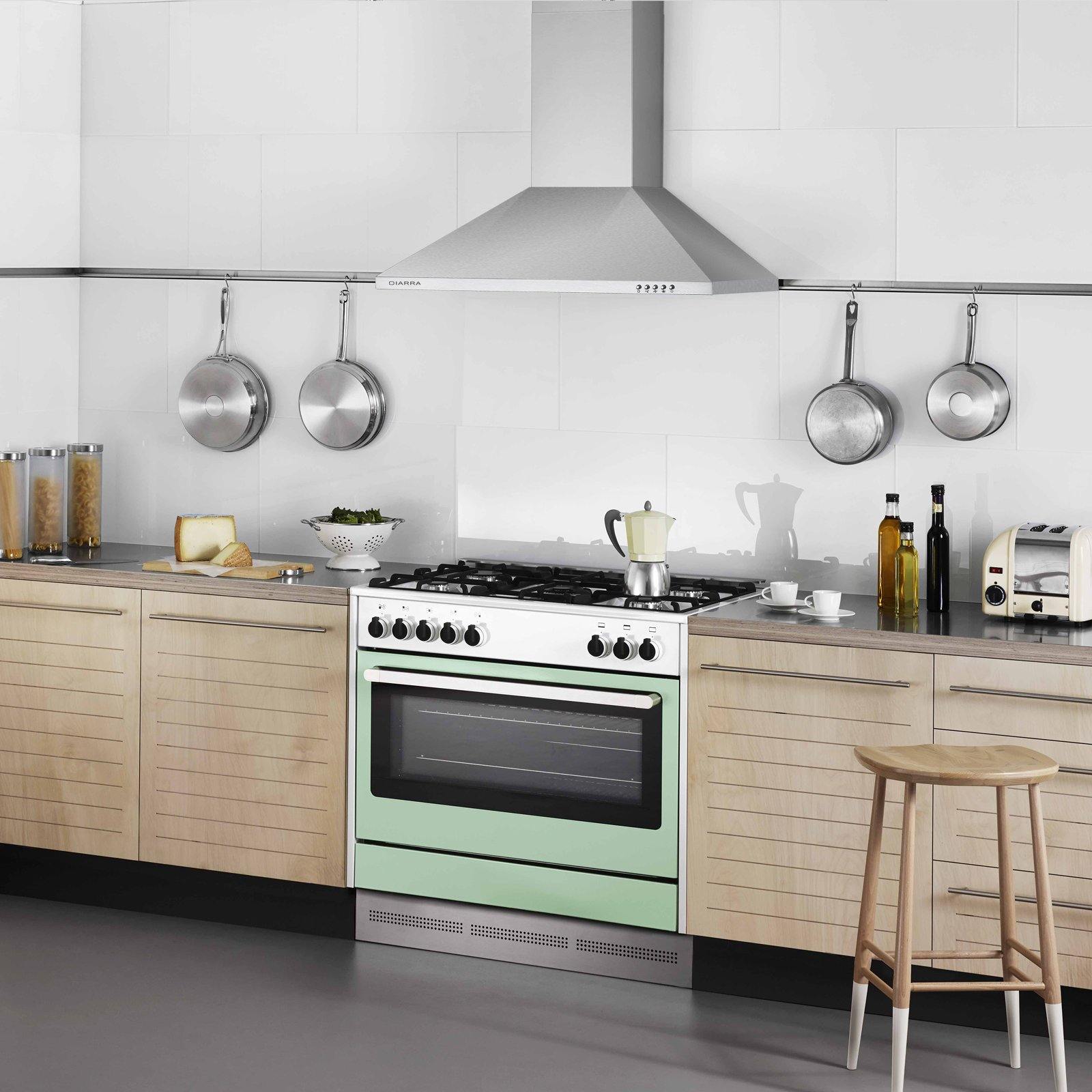 CIARRA Hotte Silencieux 90cm avec 3 Filtres à Graisse Inox CBCS9201-OW