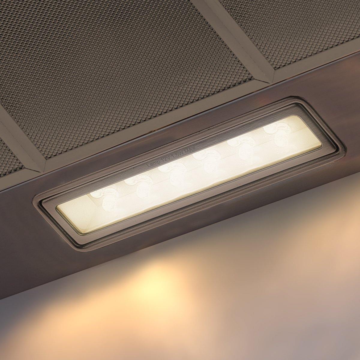 CIARRA Hotte Silencieux 90cm avec 3 Filtres à Graisse Inox CBCS9201-OW
