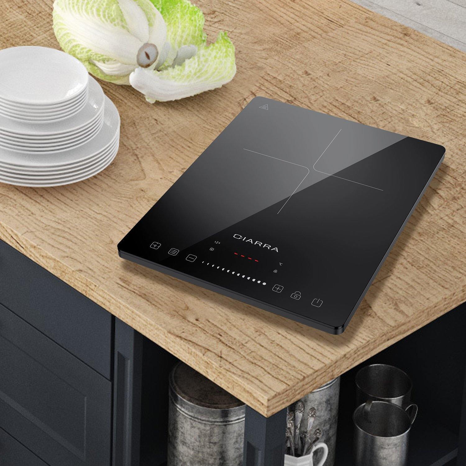CIARRA Table de Cuisson Portable 1 Feu 2000W CBTIH1-OW